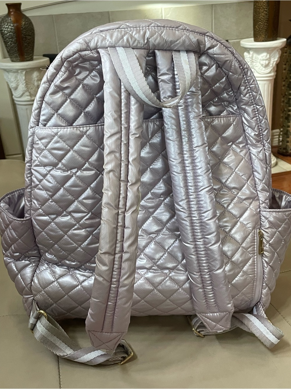 Oliver Thomas 24 + 7 Tennis Backpack, Lavender Quilted - Picture 4 of 13